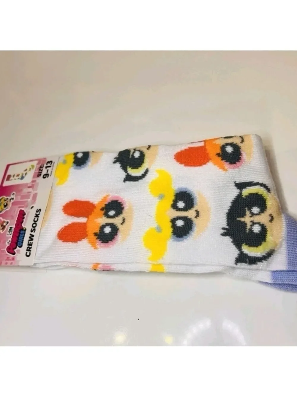 Powerpuff Girls Crew Socks Bubbles Buttercup Blossom New Super Hero Novelty Sock